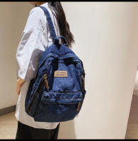 Nueva moda simple tendencia mochila de gran capacidad bolsa de mezclilla duradera universidad escuela secundaria junior escuela secundaria bolsa de estudiante - details 31