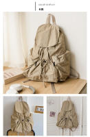 Nueva mochila práctica de gran capacidad nuevo nicho de cordón de ocio estudiante mochila tela lavada - details 15
