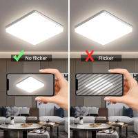 Lámpara de Techo LED Moderna CANMEIJIA 20/30/40/50W Luz de Panel de Techo 220V Iluminación Interior para Cocina Dormitorio Sala de Estar Material de Cuerpo Plástico Color Emitiendo Blanco - details 1