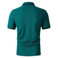Ropa de hombre 100% poliéster, moda de verano de manga corta de secado rápido, polo ajustado de color sólido, camiseta estampada - details 8