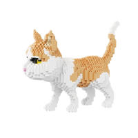 Bloques de construcción de animales de dibujos animados, ensamblaje creativo de perro y gato, rompecabezas educativo DIY, juguete interactivo para padres e hijos, Cartoo - details 7