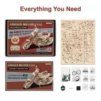 Robotime Rokr 420 PCS Cruiser Motorcicleta Kit de Bloques de Construcción de Madera DIY - details 9