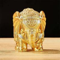 Estatua de oro grande para el hogar, oficina, elefante, adorno, estantería, soporte para TV, decoración, regalos para mujeres y mamás - details 3