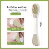 Cepillo de máscara de silicona de doble cabeza, raspador de cabeza suave exfoliante de doble uso, cepillos de limpieza de masaje amigables con la piel - details 4