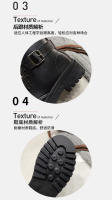Moda casual muffin botas de mujer negras de suela gruesa con cordones y suela gruesa - details 5