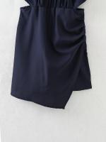 - Nueva moda femenina de otoño, pantalón corto adelgazante simple, diseño hueco de color sólido - details 7
