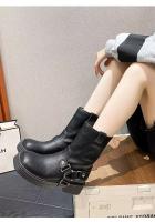 Chelsea de moda con suela gruesa impermeable y antideslizante, orejas colgantes, botas cortas de jardín - details 4
