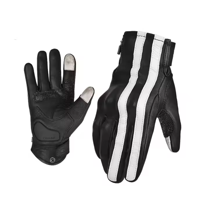 Guantes de Motocicleta de Piel de Oveja con Pantalla Táctil YOUHOO Guantes Deportivos con Cierre de Juguete Lavable en Máquina - 1