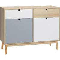 2 s Cerrados 2 Cajones Patas Elevadas Mara Pino Dormitorio Entrada 100x40x795 cm Multicolor - details 0