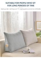 Cojín de Cama para Oficina Sofá Almohada de Lectura para TV Cojín de Lumbar Cómodo Sofá de Dormir Triángulo Pillow Decoración del Hogar - details 1