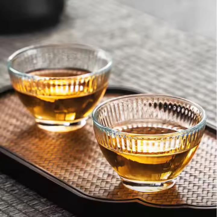 Vaso pequeño resistente al calor para uso doméstico, juego de Kung Fu engrosado, taza de degustación de té de flores - 1