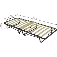 Cama plegable con almohada incluida + almohada gratuita, estructura resistente y 4 ruedas - details 13
