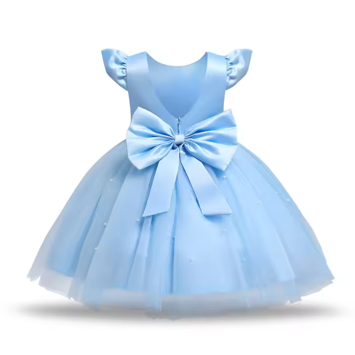 Vestido De Encaje Para Bautizo Para Bebé Niña, Tutú, Fiesta - 1