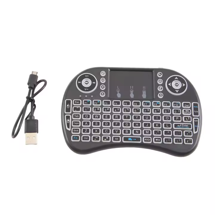 Miniteclado y ratón inalámbricos I8, 2,4G, para ordenador portátil, TV BOX, Touchpad, USB remoto - 1