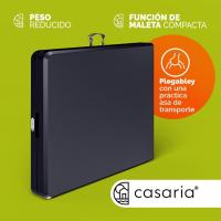 Mesa Jardín Plegable 183x76cm Interiores y Exteriores Acero HDPE Bufé Portátil 8 Personas - details 6
