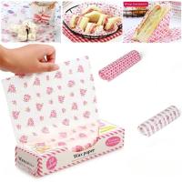 Papel encerado para envolver alimentos, 50 Uds., a prueba de grasa, jabón para hornear, papel de embalaje, sándwich, hamburguesa, alimentos, dulces, papel encerado a prueba de grasa - details 2