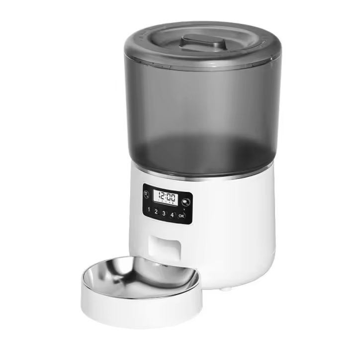 Dispensador Automático de Alimentos para Mascotas Alimentación Doble para Gatos y Perros - 1