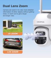 Cámara de Seguridad Solar SHIWOJIA 12X Zoom 4G LTE Visión Nocturna de 6MP Lente Doble - details 3