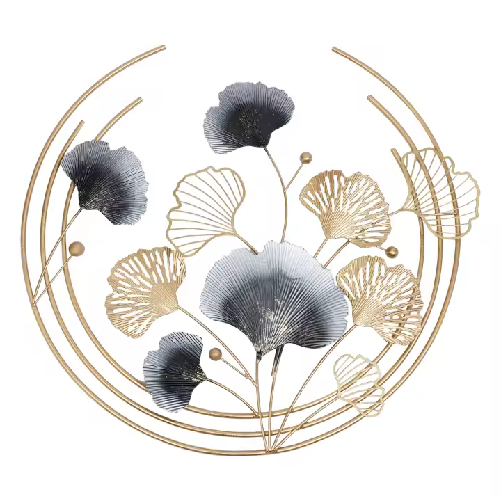 Decoración de pared moderna, cuadro de Metal, Ginkgo Biloba - 1