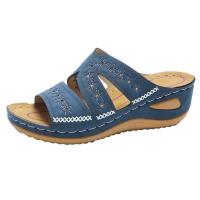 Zapatillas de tacón de cuña para mujer, zapatos informales de verano - details 4