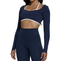 Camiseta Deportiva de Dos Piezas para Mujer Top de Yoga Seco y Adelgazante Manga Larga Para Correr - details 0