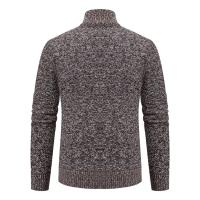 Abrigo deportivo informal para hombre, cárdigan cálido de lana con cremallera, cuello alto, Color sólido, otoño e invierno - details 9