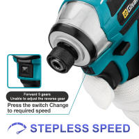 Kit de Destornillador Eléctrico Sin Escobillas 688N.m de 8 Velocidades 1/4 Pulgada para Batería Makita 18V Kit de Destornillador de Impacto Inalámbrico - details 10
