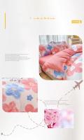 Funda de Edredón de Flores Estampadas y Espumadas para Cama Doble Individual sin Funda de Almohada y Sábana Rosa Cómoda y Gruesa - details 1