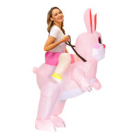 Disfraz de conejo de Pascua de dibujos animados, conejo blanco grande, mascota de Cosplay - details 2