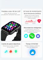 Reloj Inteligente 2024 para Hombres/Mujeres con Llamada Bluetooth y Recordatorio de Mensajes, Reloj de Fitness con Pantalla Táctil HD de 1.83