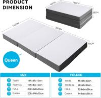 80x195x15cm Plegable Suelo Invitados Colchon Coche 3 Piezas Camping Funda - details 19