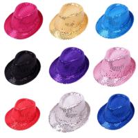 Sombrero De Jazz Británico Para Hombres Y Mujeres Sombrero De Bucket Con Lentejuelas Para Escenario Performance Navidad Fiesta Padres E Hijos Halloween - details 0