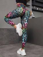 Body de gimnasio sin costuras para mujer, pantalones de yoga con estampado digital, levantamiento de cadera, monos deportivos, pantalones de entrenamiento de cintura alta - details 16