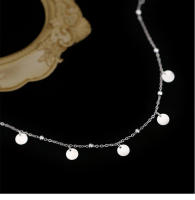 Tobilleras de Plata Esterlina Minimalistas Versátiles Disco Redondo para Mujeres 2024 - details 7
