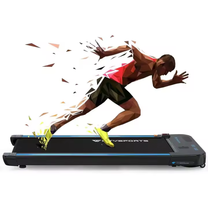 Cinta de Correr Ultrafina y Silenciosa Motor de 440 W, Altavoz Bluetooth Incorporado, Velocidad Ajustable 1 – 6 KM, Pantalla LCD y Counter de Calorías - 1