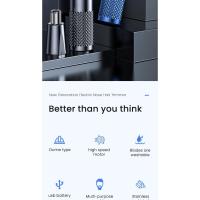 Cortadora de pelo eléctrica para nariz, afeitado multicinético recargable, dos en uno, Unisex, totalmente automática, lavable - details 1