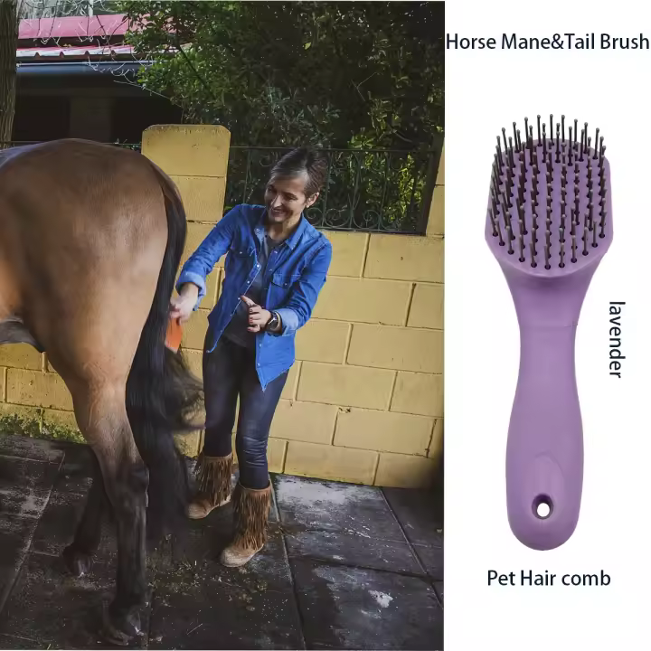 Peine para Pelo de Mascota Antideslizante Peine de Cola de Caballo para Limpieza de Suministros de Limpieza - 1