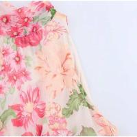 Vestido Corto de Verano con Halter Elegante Mii Chiffo con Estampa Floral para Mujeres - details 9