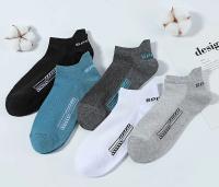 Calcetines deportivos tobilleros para hombre, medias de malla transpirable de corte bajo, de algodón, suaves, informales, atléticos, color blanco y negro, 5 pares - details 1