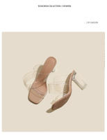 Transparente tacones altos verano cuero nueva celebridad de Internet versátil zapatillas exteriores con falda cristal grueso tacón sandalias mujeres - details 21