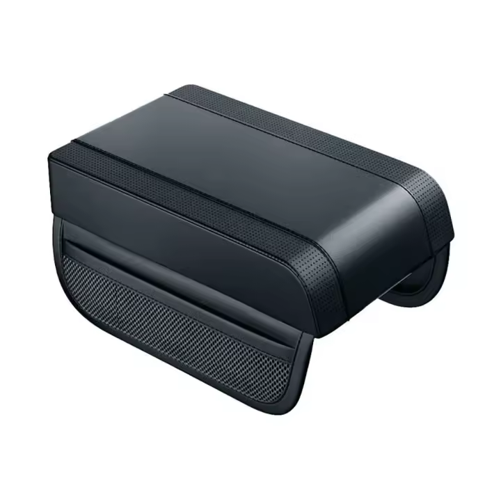 Apoyabrazos de Cuero Universal Almohadilla de Altura para Coche con Bolsillo de Memoria Central - 1
