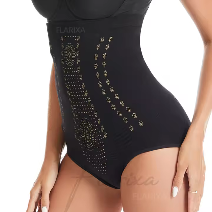 Flarixa bragas sin costuras para mujer, bragas de Control de barriga de cintura alta, ropa interior adelgazante posparto, levantador de glúteos, moldeador de cuerpo - 1