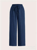 Pantalones de pierna ancha de cintura con cordón - details 2