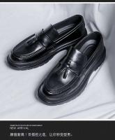 Zapatos de vestir de diseñador para hombre, zapatos casuales de cuero de fibra ultrafina: cabeza alta, fácil de usar, aumento de altura, nuevo estilo grande - details 4
