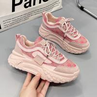 Invierno Cuero Plata Chunky Zapatillas Chunky Suela Deluxe Zapatos Mujer Encaje Sobre Zapatillas 2025, aumento de la altura - details 19