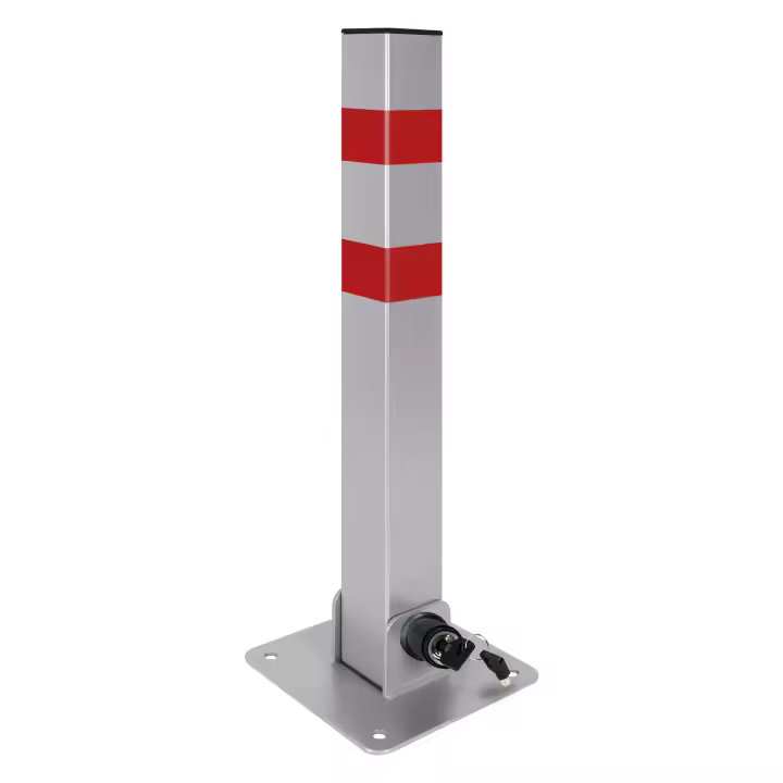 UISEBRT Bloqueo de aparcamiento plegable 3 llaves Estable y Estable Parking Postes de bloqueo - 1