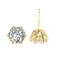 Pendientes de Moissanita de Oro 14k Joyería de Lujo para Mujeres con Certificado - details 4