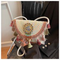 Bolso tejido a mano de verano estilo étnico de paja 2025 moda de interés especial nueva bandolera de hombro para vacaciones en la playa - details 27