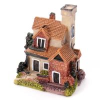 Casa de Resina Miniatura 2 Piezas Jardín de Hada Paisaje Micro Decoración de Jardín Casa Tema Random Color - details 3