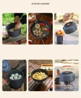 Juego de olla portátil para acampar al aire libre, cocina de montañismo, tetera de Picnic, hervir y freír, combinación de vajilla - details 2